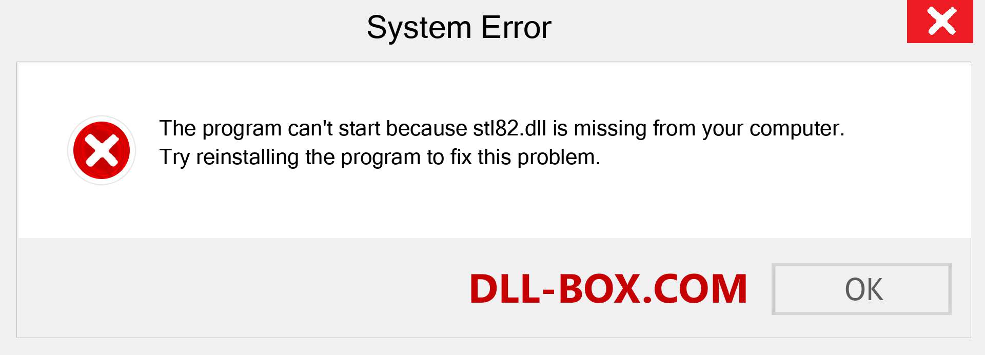  stl82.dll file is missing?. Download for Windows 7, 8, 10 - Fix  stl82 dll Missing Error on Windows, photos, images