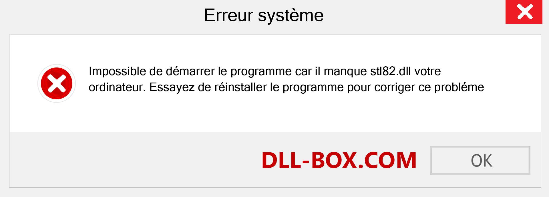 Le fichier stl82.dll est manquant ?. Télécharger pour Windows 7, 8, 10 - Correction de l'erreur manquante stl82 dll sur Windows, photos, images